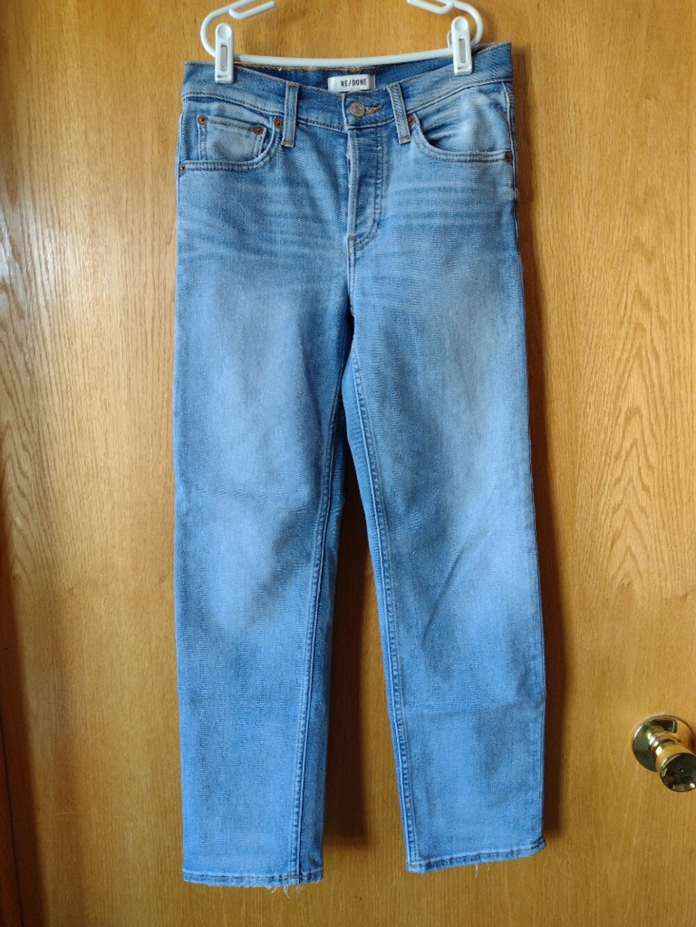 RE/DONE Mid-Rise Stove Pipe Jeans Size 25